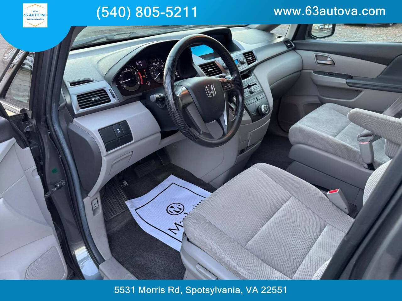 2012 Honda Odyssey for sale at 63 Auto Inc in Spotsylvania, VA