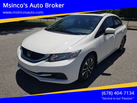 2014 Honda Civic for sale at Msinco's Auto Broker in Snellville GA