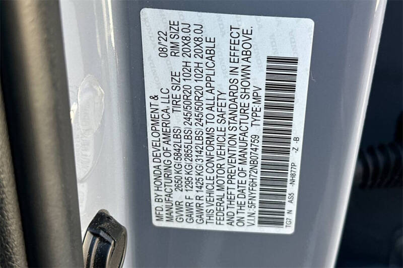 2022 Honda Pilot Black Edition