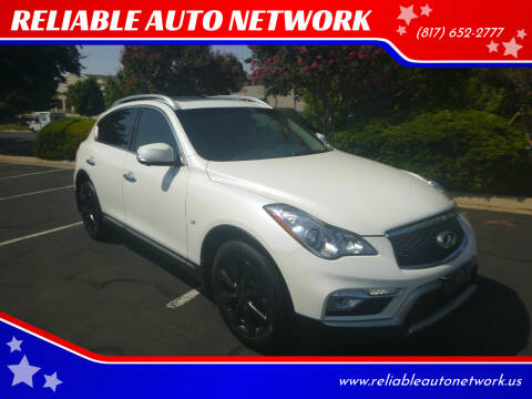 2016 Infiniti QX50 for sale at RELIABLE AUTO NETWORK in Arlington TX