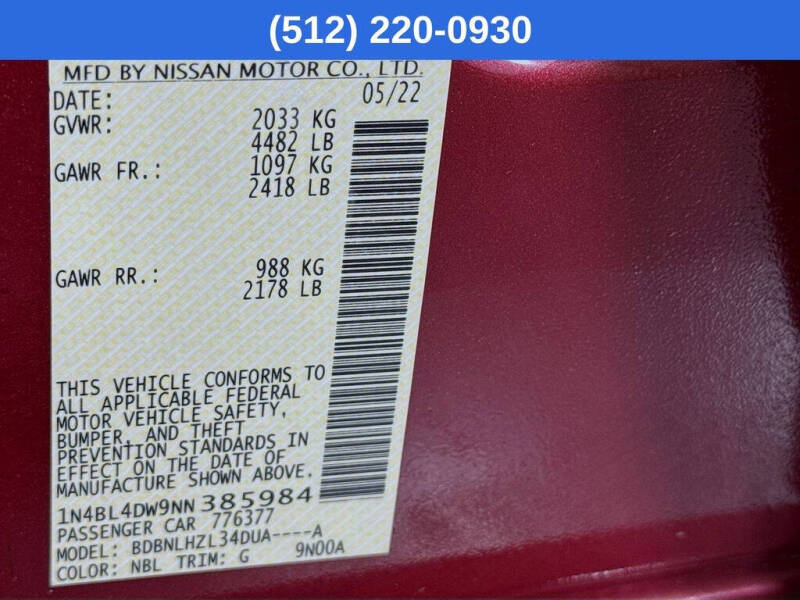 2022 Nissan Altima 2.5 SV