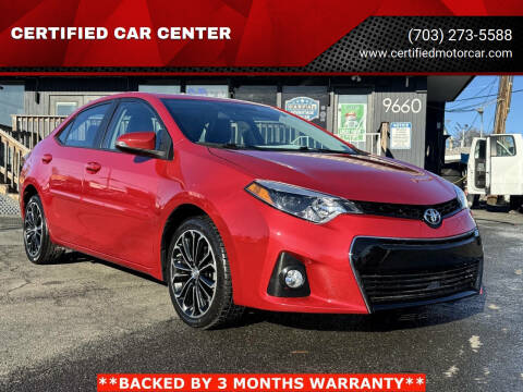 2014 Toyota Corolla for sale at CERTIFIED CAR CENTER in Fairfax VA