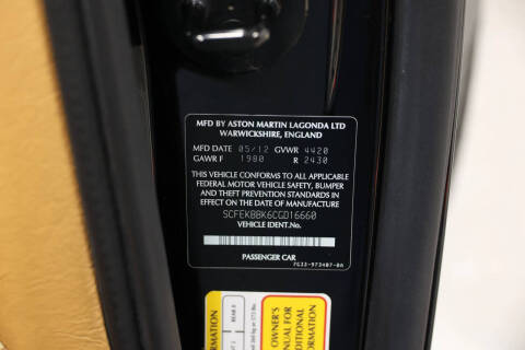 2012 Aston Martin V8 Vantage Roadster