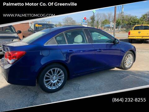 2012 Chevrolet Cruze for sale at Palmetto Motor Co. of Greenville in Greenville SC