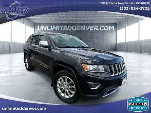 2014 Jeep Grand Cherokee for sale at Unlimited Auto Sales in Denver CO