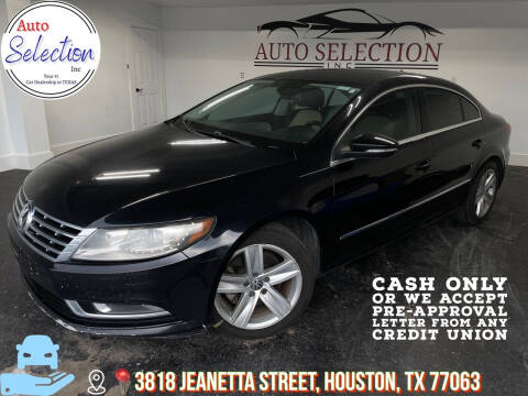 2013 Volkswagen CC for sale at Auto Selection Inc. in Houston TX