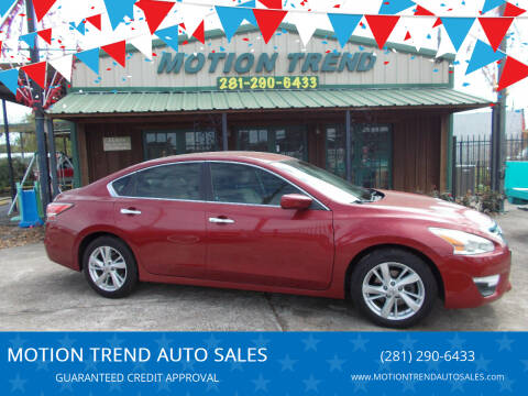 2014 Nissan Altima for sale at MOTION TREND AUTO SALES in Tomball TX