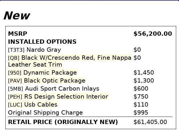 2019 Audi RS 3 2.5T quattro