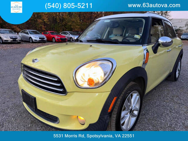 2011 MINI Cooper Countryman for sale at 63 Auto Inc in Spotsylvania, VA