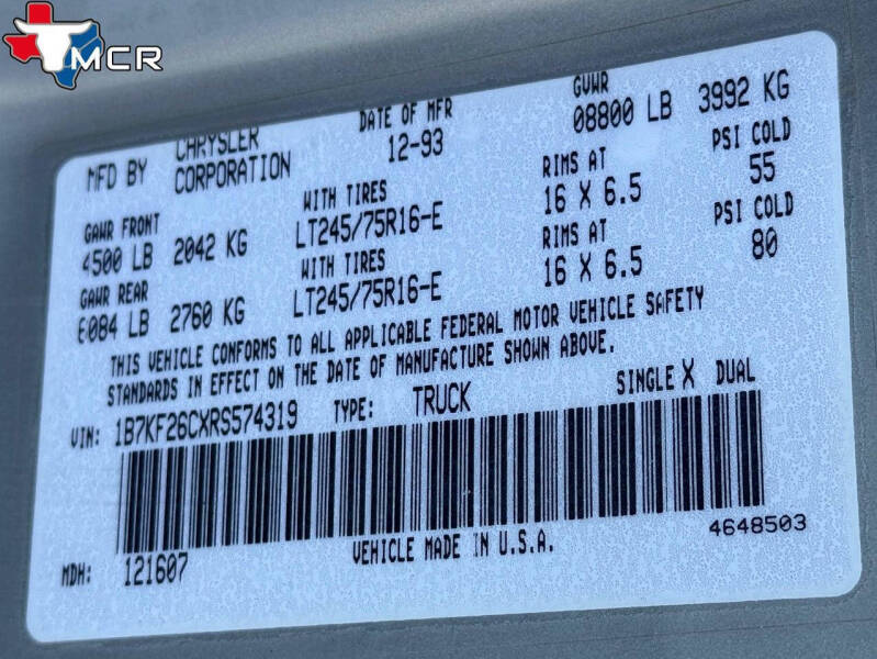 1994 Dodge Ram 2500 Laramie SLT