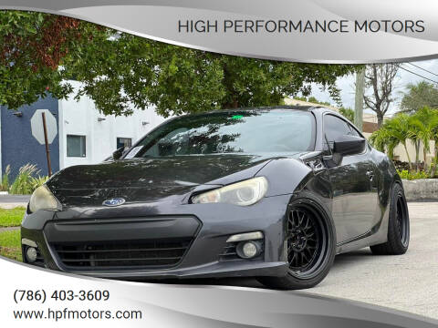 2014 Subaru BRZ for sale at HIGH PERFORMANCE MOTORS in Hollywood FL