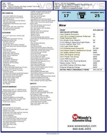 2010 Chrysler Town and Country for sale at WOODY'S AUTOMOTIVE GROUP in Chillicothe MO