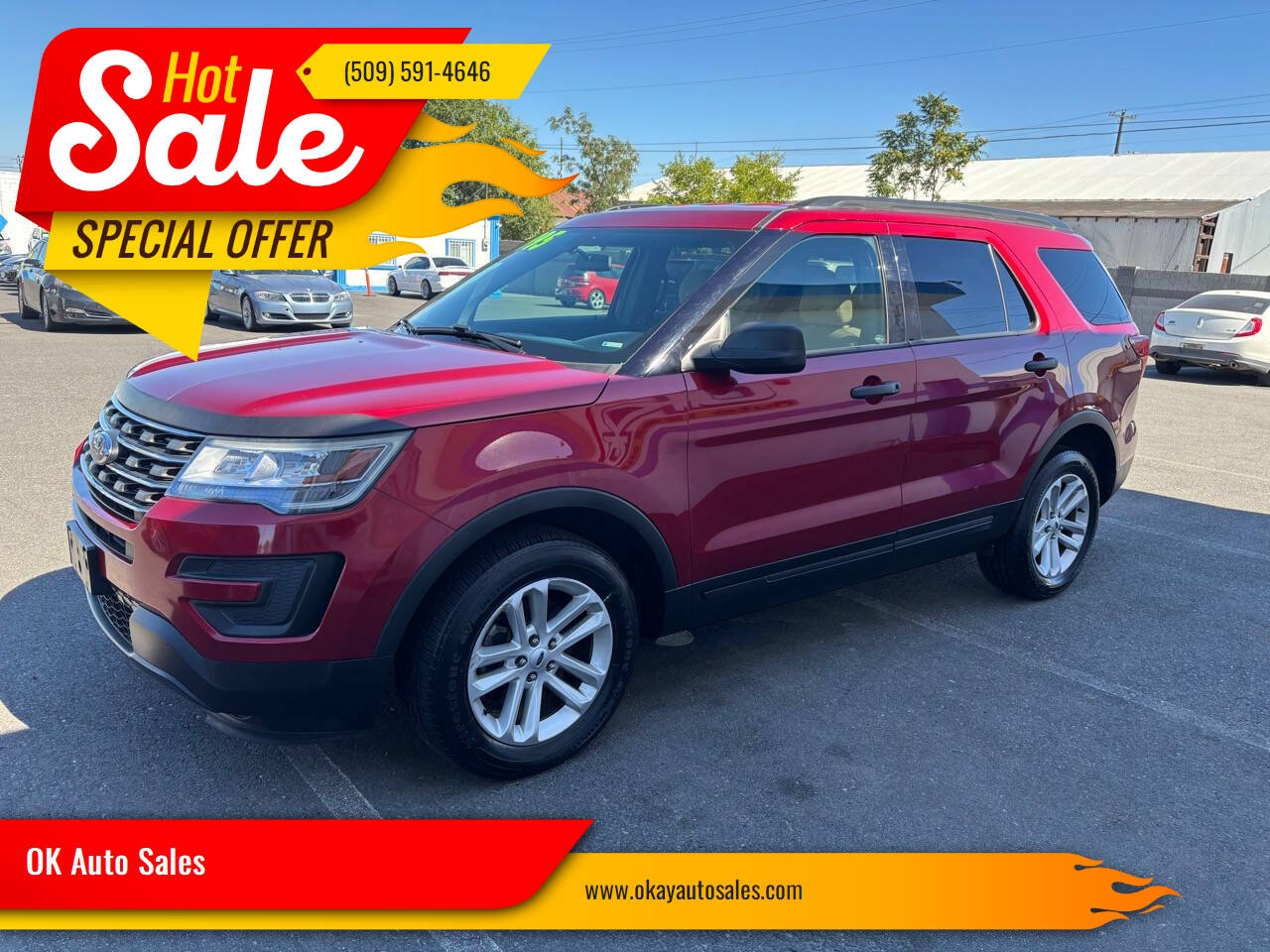 Red 2017 Ford Explorer SUV / Crossover All-Wheel Drive 6-Speed Automatic