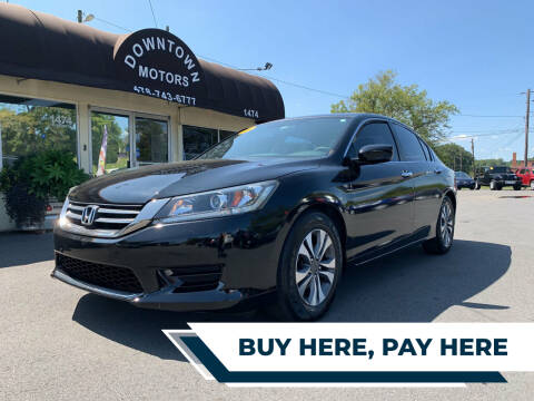 2013 Honda Accord for sale at DOWNTOWN MOTORS in Macon GA