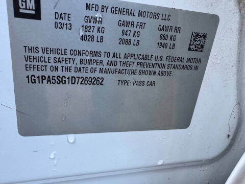 2013 Chevrolet Cruze LS Auto