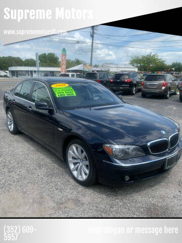 2008 BMW 7 Series for sale at Supreme Motors in Leesburg FL