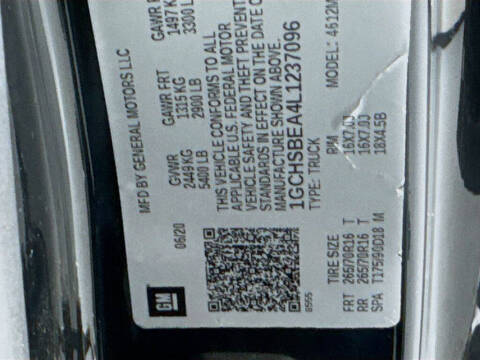 2020 Chevrolet Colorado Work Truck