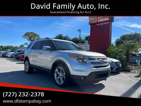 2015 Ford Explorer for sale at David Family Auto, Inc. in New Port Richey FL