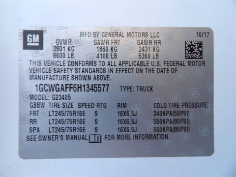 2017 Chevrolet Express 2500