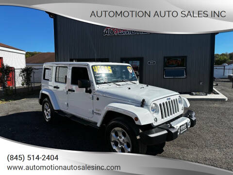 2015 Jeep Wrangler Unlimited for sale at Automotion Auto Sales Inc in Kingston NY