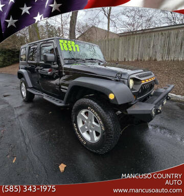 2016 Jeep Wrangler Unlimited for sale at Mancuso Country Auto in Batavia NY