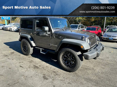 2018 Jeep Wrangler JK for sale at Sport Motive Auto Sales in Seattle WA