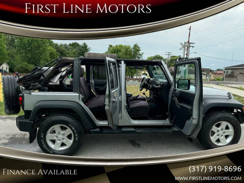 2014 Jeep Wrangler Unlimited for sale at First Line Motors in Brownsburg IN