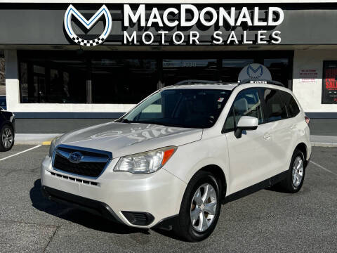 2015 Subaru Forester for sale at MacDonald Motor Sales in High Point NC