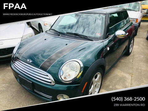 2009 MINI Cooper for sale at FPAA in Fredericksburg VA