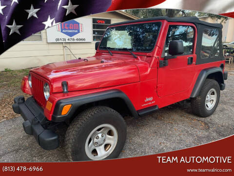 2003 Jeep Wrangler for sale at TEAM AUTOMOTIVE in Valrico FL