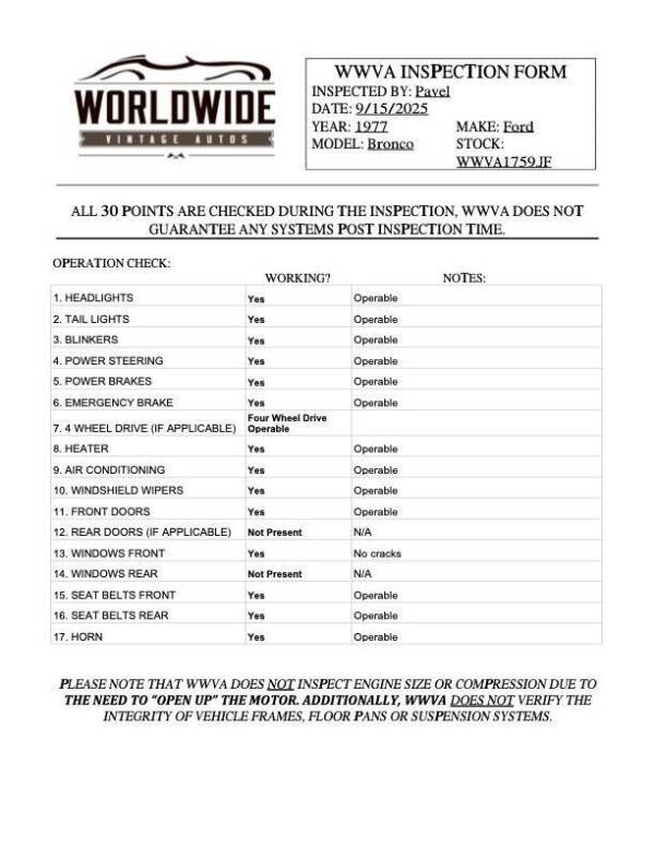 1977 Ford Bronco