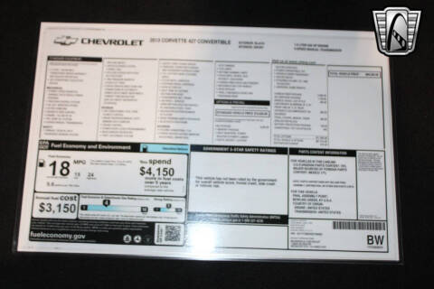 2013 Chevrolet Corvette 427 Collector Edition