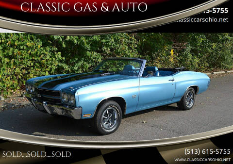 1970 Chevrolet Chevelle for sale at CLASSIC GAS & AUTO in Cleves OH