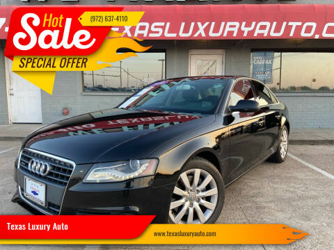 2010 Audi A4 for sale at Texas Luxury Auto in Cedar Hill TX