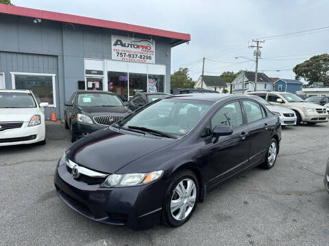 2009 Honda Civic for sale at AutoPro Virginia LLC in Virginia Beach VA