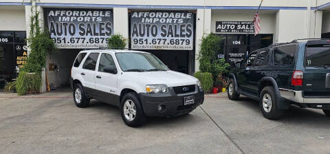 2005 Ford Escape for sale at Affordable Imports Auto Sales in Murrieta CA