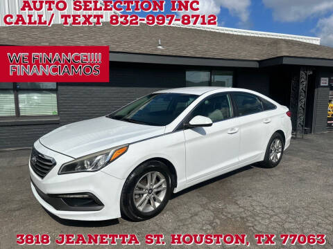 2015 Hyundai Sonata for sale at Auto Selection Inc. in Houston TX