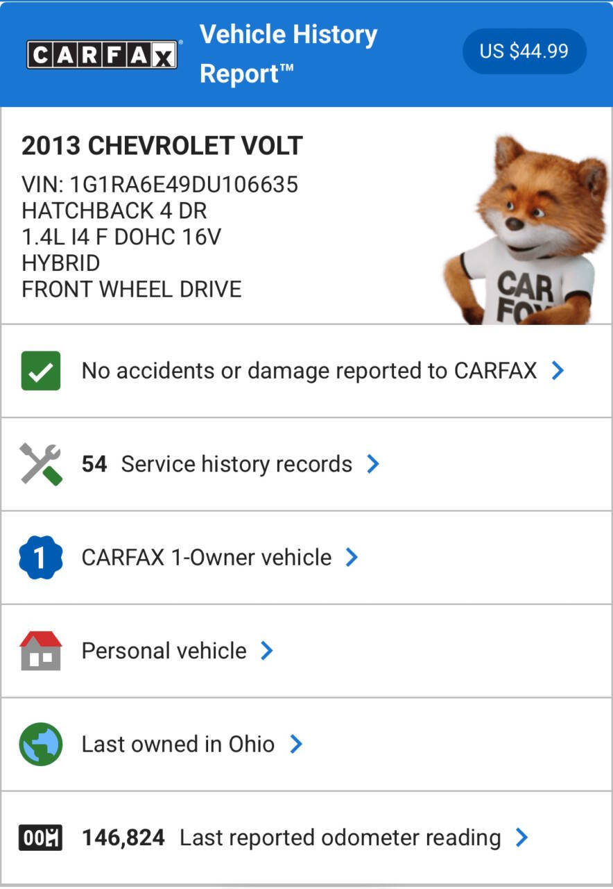 Silver 2013 Chevrolet Volt Base 4dr Hatchback 15