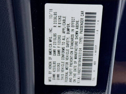 2017 Honda Accord EX