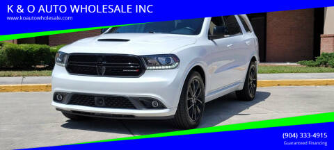 2018 Dodge Durango for sale at K & O AUTO WHOLESALE INC in Jacksonville FL
