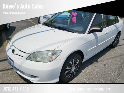 2004 Honda Civic for sale at Howe's Auto Sales in Lowell MA