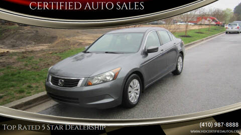 2008 Honda Accord for sale at CERTIFIED AUTO SALES in Gambrills MD