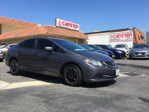 2015 Honda Civic for sale at CARSTER in Huntington Beach CA