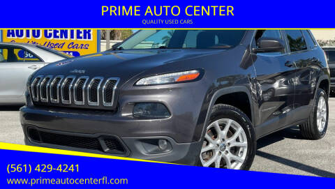 2015 Jeep Cherokee for sale at PRIME AUTO CENTER in Palm Springs FL