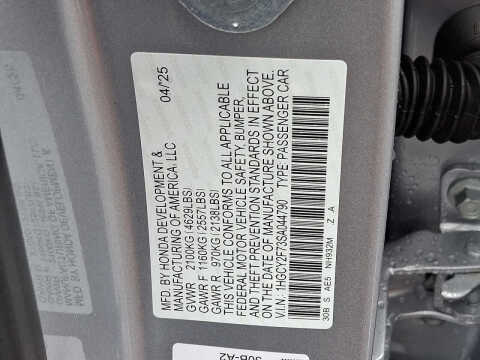 2025 Honda Accord Hybrid Sport-L