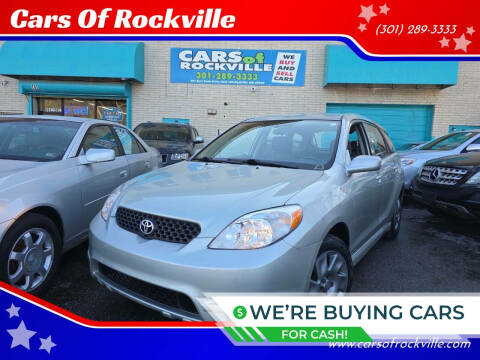 2003 Toyota Matrix for sale at Cars Of Rockville in Rockville MD