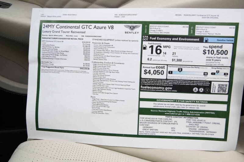 2024 Bentley Continental GTC Azure V8