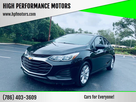 2019 Chevrolet Cruze for sale at HIGH PERFORMANCE MOTORS in Hollywood FL