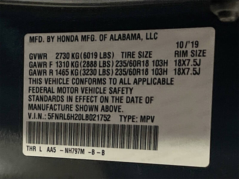 2020 Honda Odyssey LX