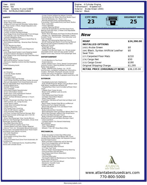 2022 Kia Sorento X-Line S